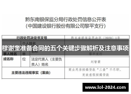 穆谢奎准备合同的五个关键步骤解析及注意事项