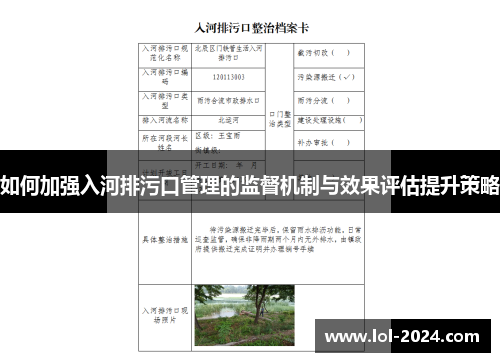 如何加强入河排污口管理的监督机制与效果评估提升策略