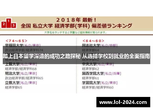 踏上日本留学深造的成功之路探秘 从选择学校到就业的全面指南